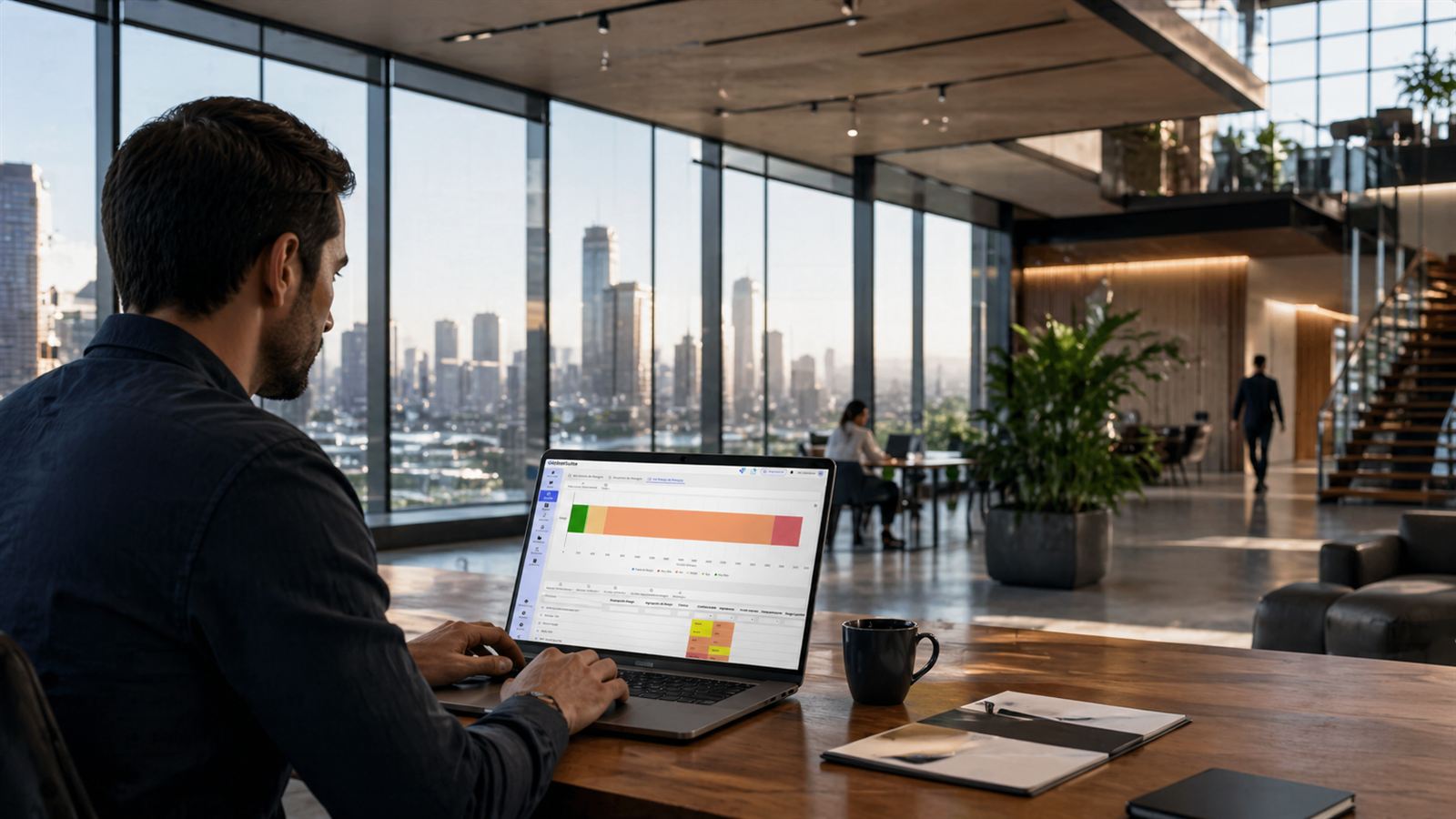 A risk manager reviewing the organisation's risk map in GlobalSuite®