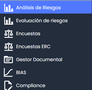 Built-in dashboards: risk analysis, risk assessment, surveys, ERC surveys, document management, BIA and compliance